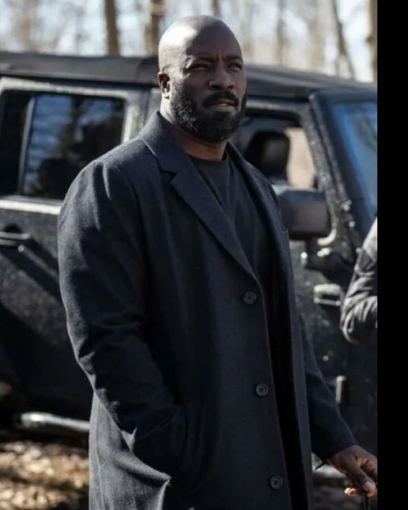 Alarum 2025 Men’s Mike Colter Elegant Black Wool Coat
