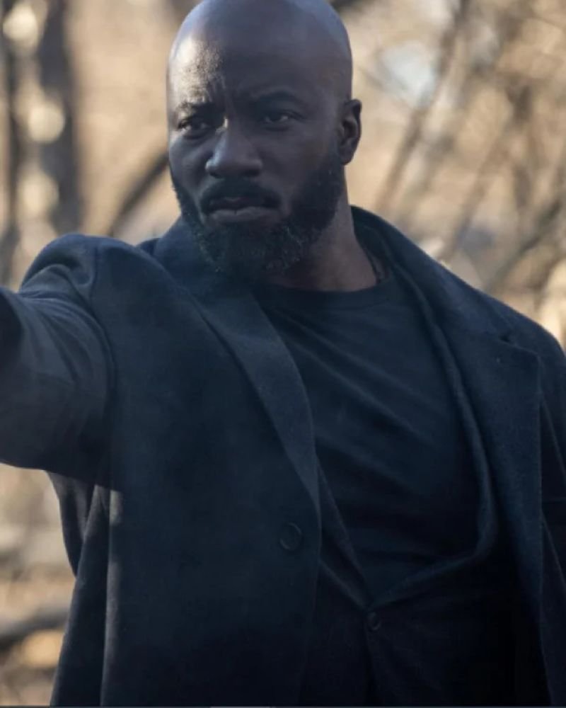 Mike Colter Alarum 2025 Black Coat
