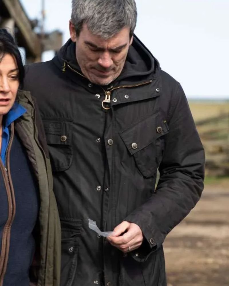 Cain Dingle Emmerdale Outfit 2025 Leather Jacket for Men