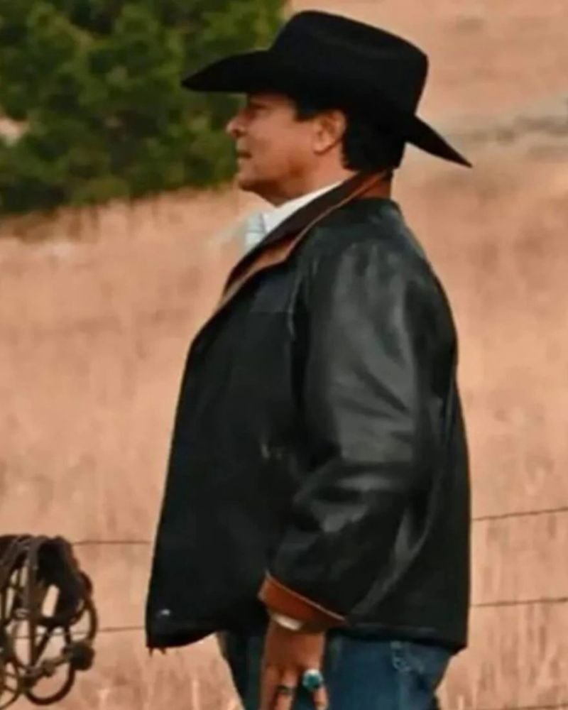Yellowstone TV Inspired Thomas Rainwater Black Jacket for Men