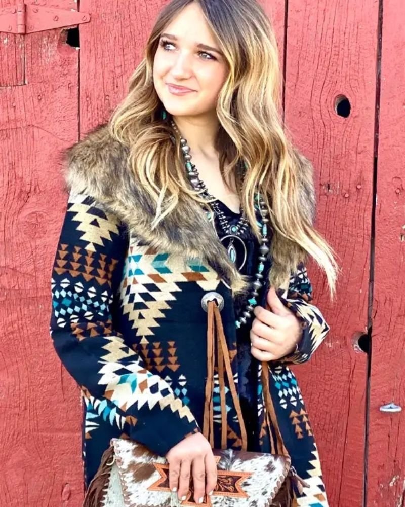 Yellowstone Series Beth Dutton Tribal Outerwear  Fashionable & Unique
