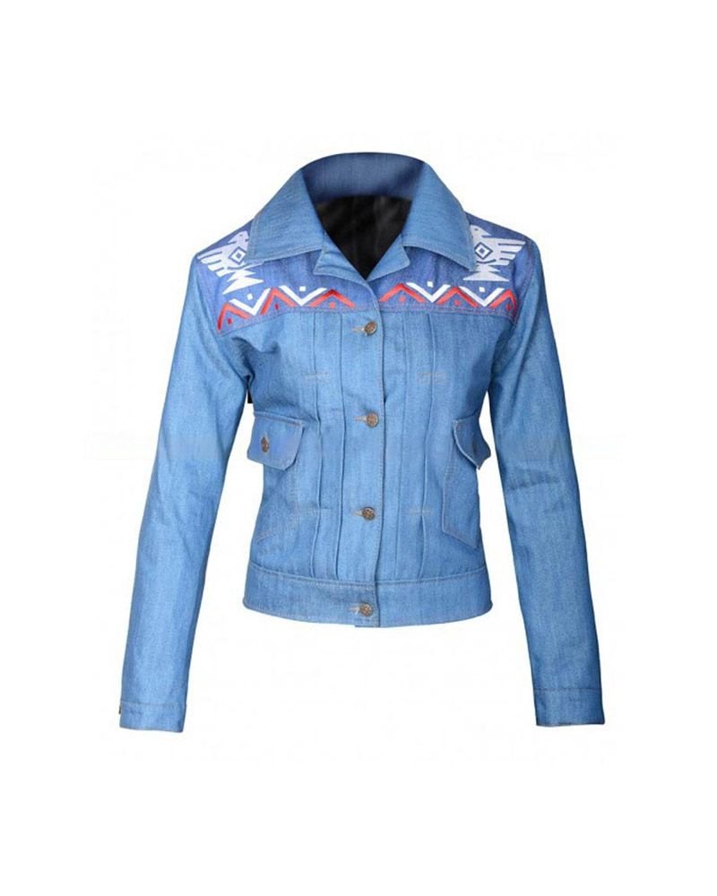 Get the Kelsey Asbille Yellowstone Denim Jacket  Timeless Denim Style