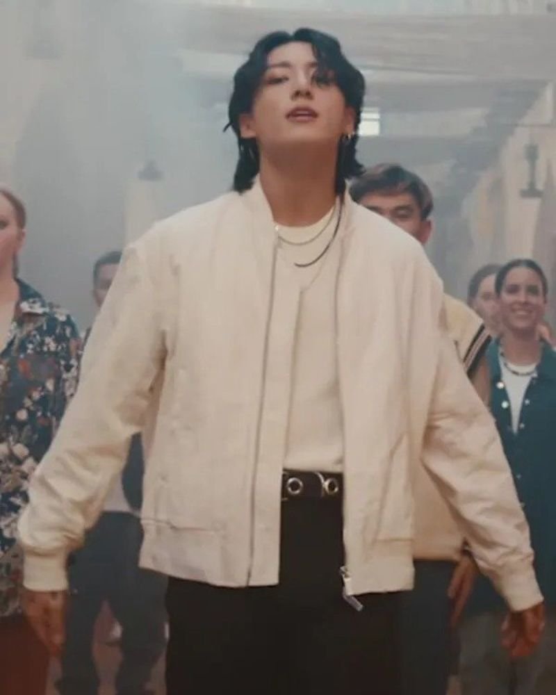 FIFA World Cup Jungkook Dreamers White Jacket  Iconic Stage Wear