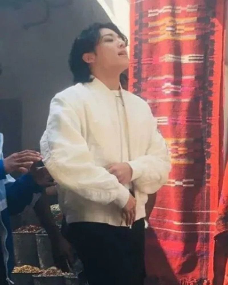 Shop FIFA World Cup Jungkook White Jacket  Trendy BTS Inspired Look