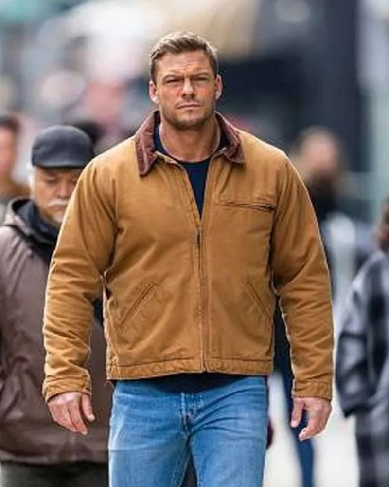 Get the Reacher Season 2 Alan Ritchson Brown Cotton Jacket