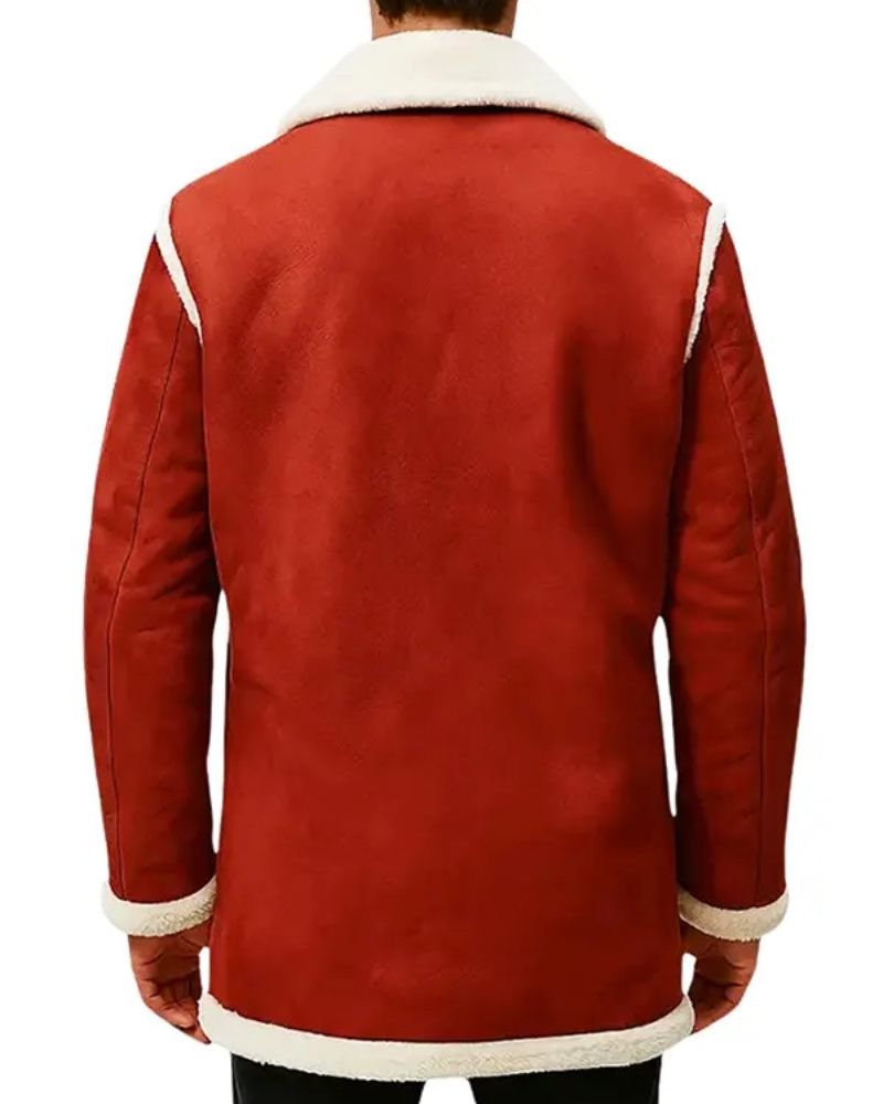 Men’s Red Shearling Santa Jacket  Christmas Party & Holiday Outfit