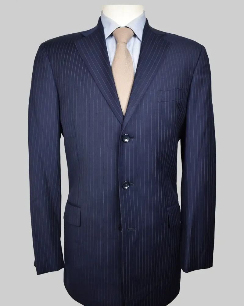 Billions TV Series Chuck Rhoades Blue Suit  Premium Pinstripe Design