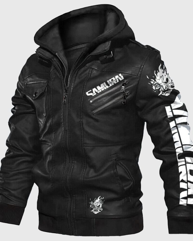 Cyberpunk Samurai Jacket  Sleek Black Designer Coat