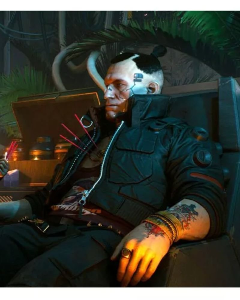 Jackie Welles Black Jacket  Cyberpunk 2077 Leather Replica