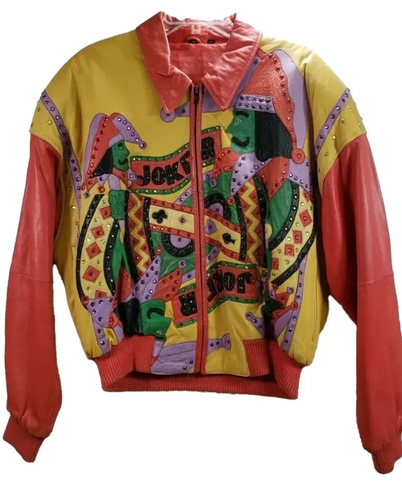 Marc Buchanan Joker & King Rhinestone Pelle Pelle Jacket  Luxury Leather Design
