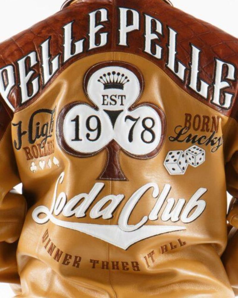 Pelle Pelle New Soda Club Tim Tan varsity Jacket