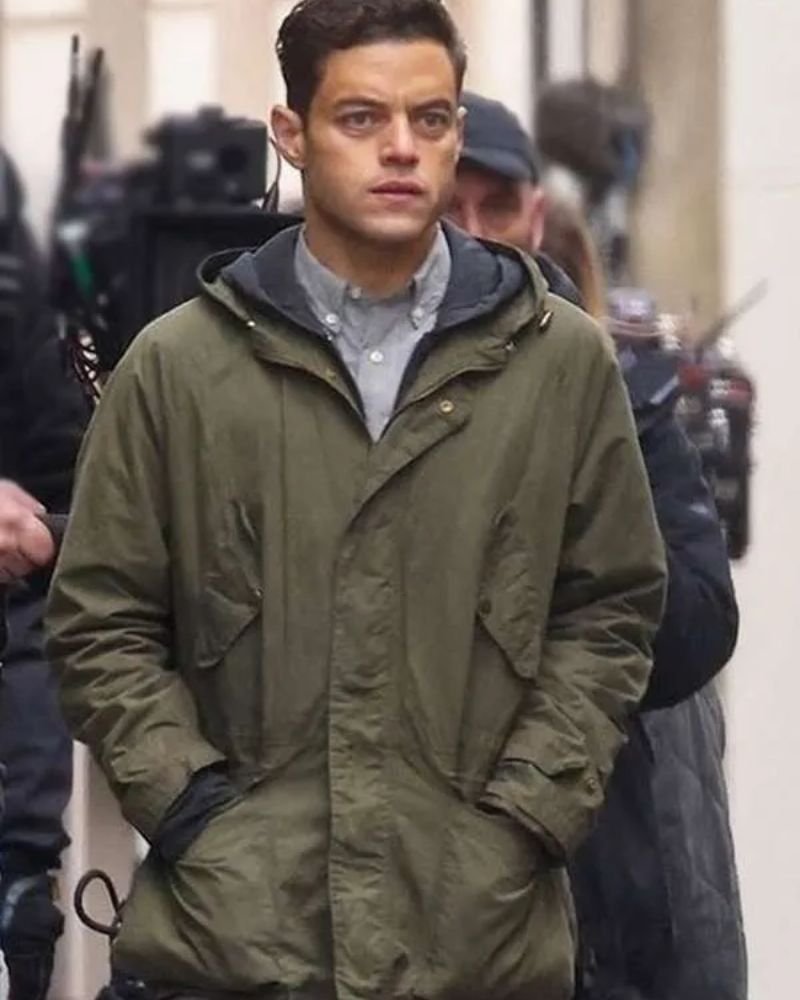 Iconic Rami Malek Green Jacket from The Amateur 2025