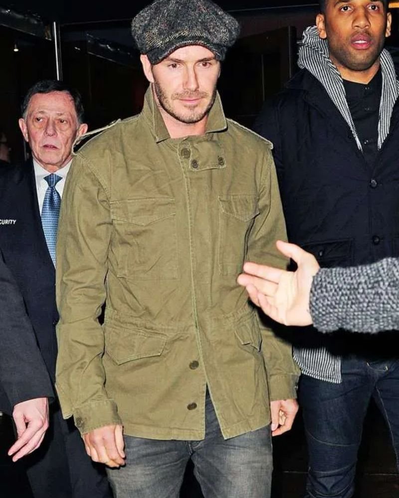 Celebrity-Inspired Green Jacket  David Beckham Edition