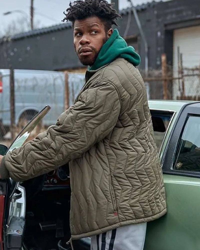 Stylish Green Jacket from They Cloned Tyrone  John Boyega Signature