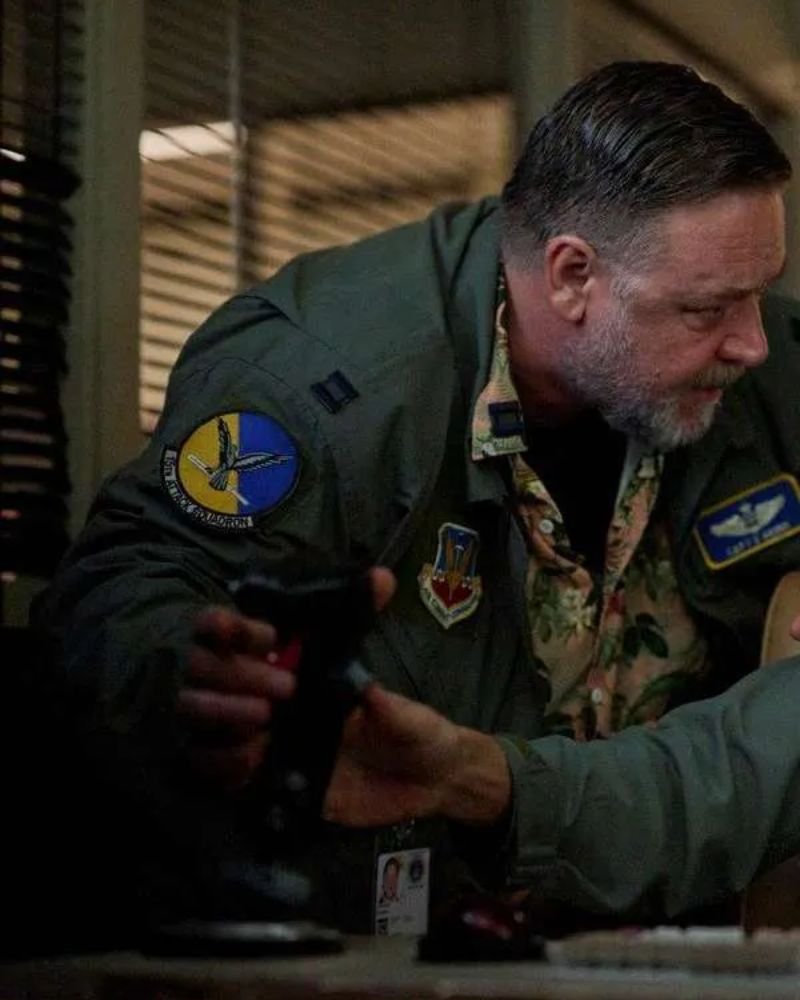 Land of Bad Movie Jacket  Russell Crowe Green Outerwear