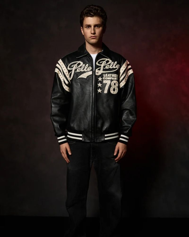 Pelle Pelle Encrusted Varsity Plush Unisax Jacket