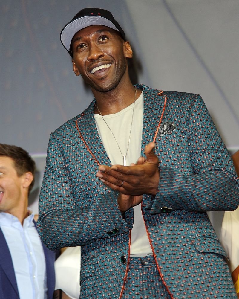 Mahershala Ali Blade Teal Patterned Suits