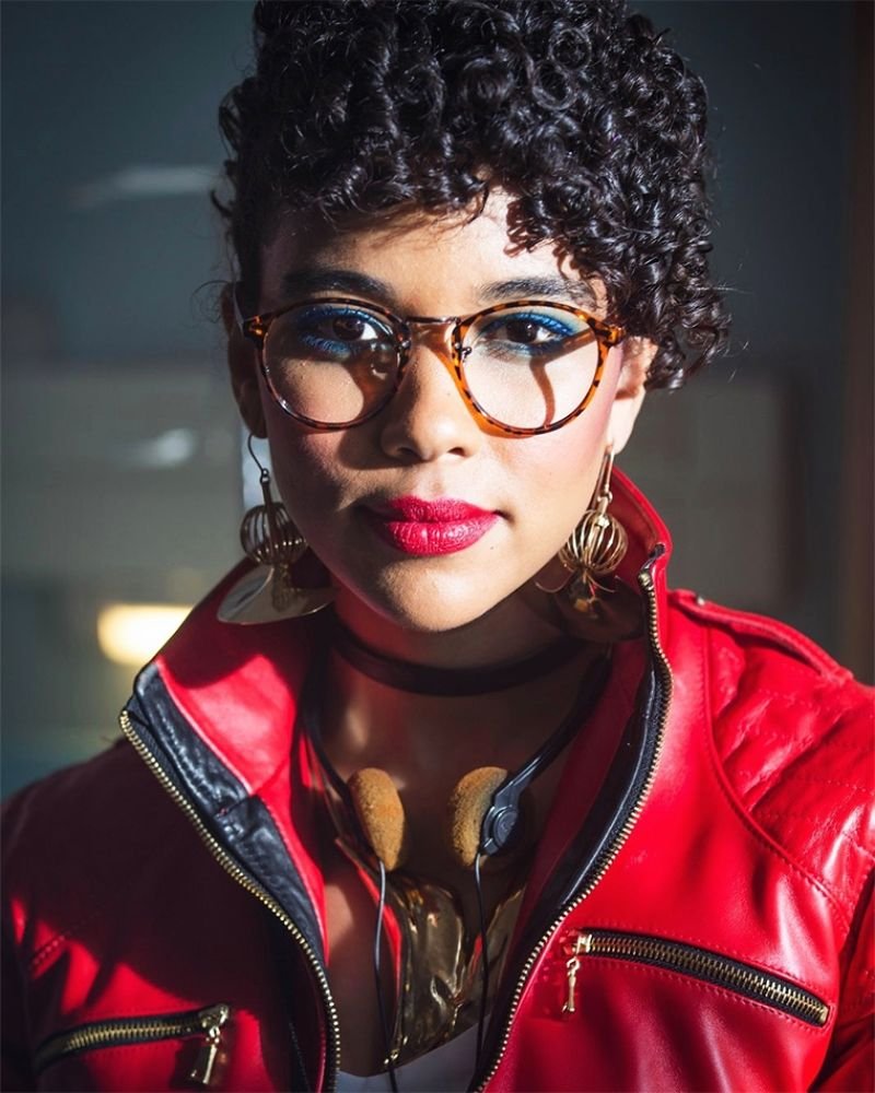 Kung Fury2 Alexandra Shipp Red Leather Jacket