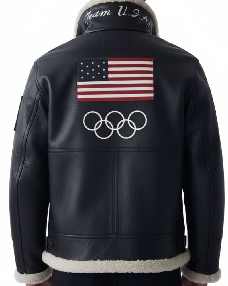 Olympics 2026 Team USA Shearling Jacket