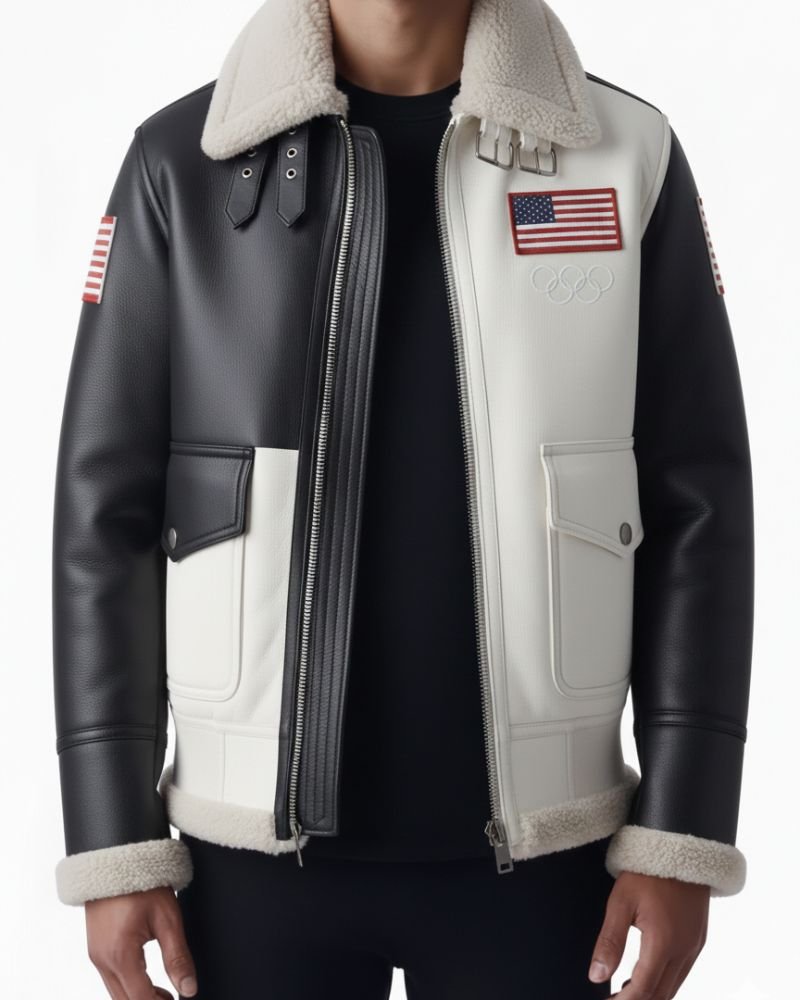 Olympics 2026 Team USA Shearling Jacket