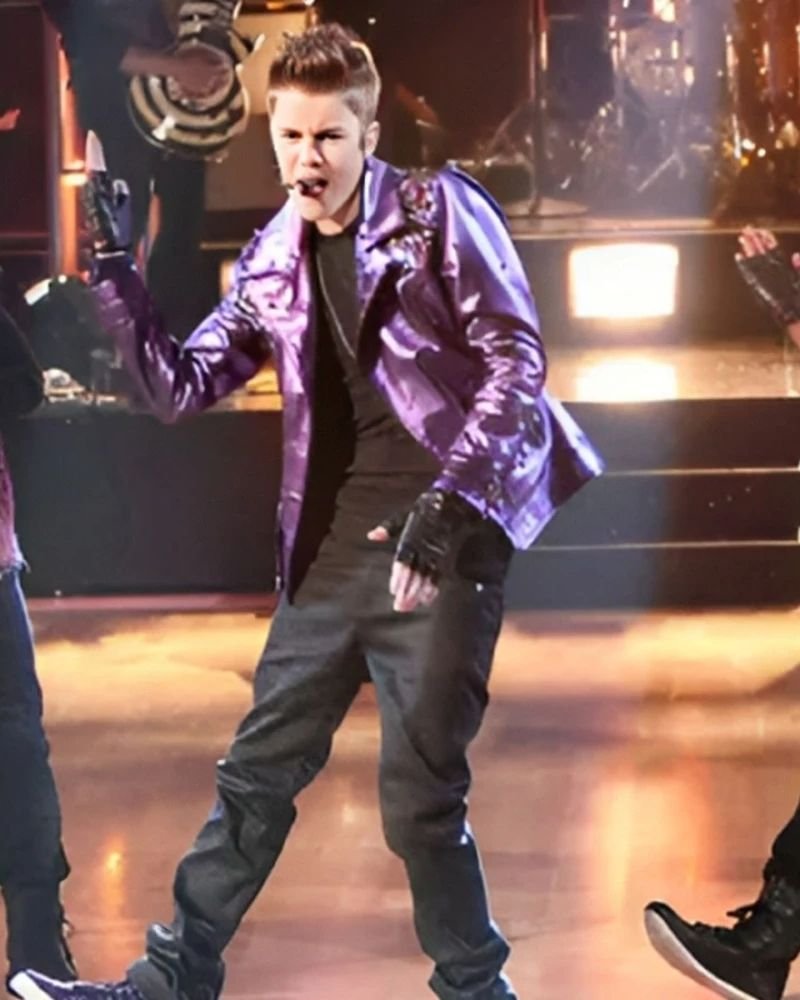 Justin Bieber Purple Jacket
