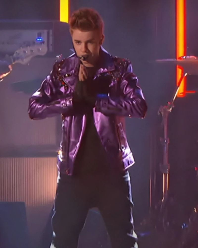 Justin Bieber Purple Jacket