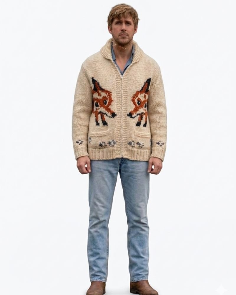 Wolf Cardigan Ryan Gosling Jacket