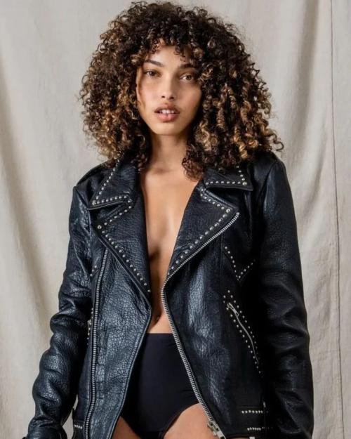 Biker Studded Leather Jacket