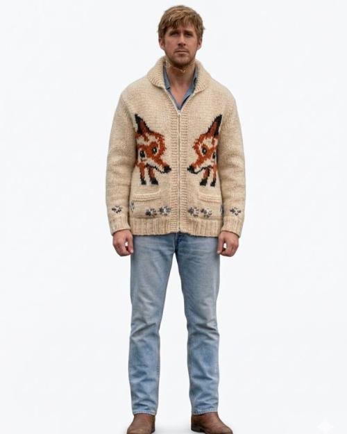 Wolf Cardigan Ryan Gosling Jacket