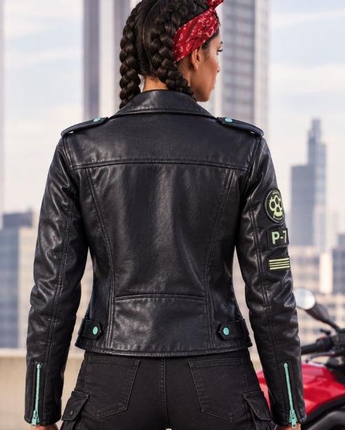 GTA 6 Female Protagonist Black Biker Jacket