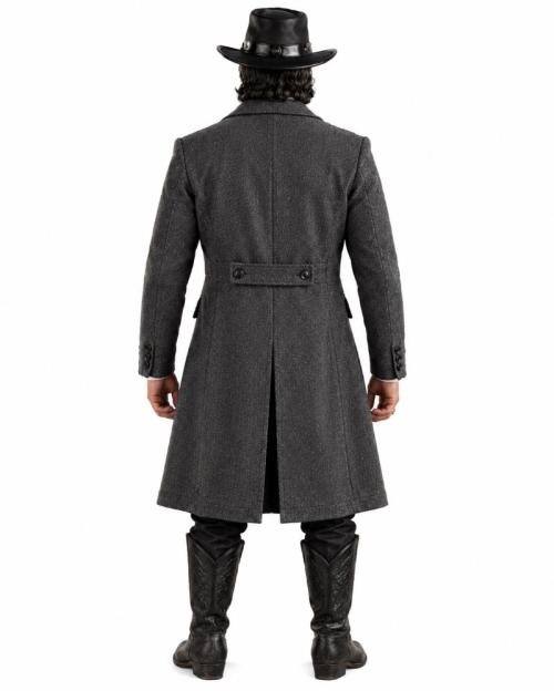 Dutch Van der Linde Black Brocade Coat With Vest