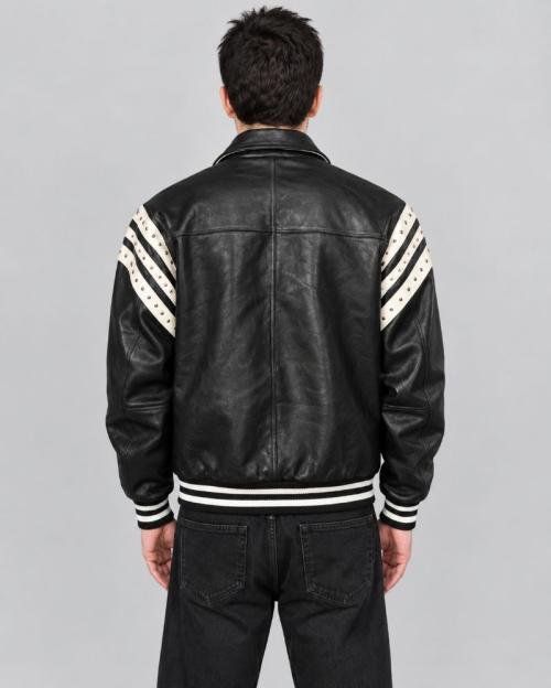 Pelle Pelle Encrusted Varsity Plush Unisax Jacket