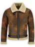 Men's B3 Sheepskin shearling Jacket Dark Copper Leather Jacket Customer Review