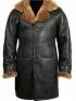 Mens Genuine Shearling Real Sheepskin Leather Winter Trench Coat Customer Review