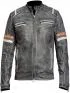 Cafe Racer Black Distressed Leather Jacket Customer Review