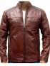 Mens Cafe Racer Brown Motorcycle Jacket Customer Review