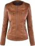 Cafe Racer Womens Removable Hood Brown Leather Jacket Customer Review