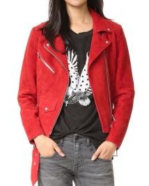 Suede Leather Red Biker Jacket: Where Comfort Meets Coolness