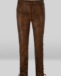 Rustic Western Lace-Up Pants – Timeless Cowboy Leather Style