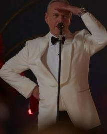 TV Series Ted Lasso Rupert White Blazer – Sharp, Classy Outerwear For Men