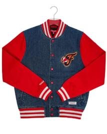WNBA Indiana Fever Varsity Jacket In Denim – Premium Fan Gear