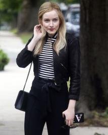 Inventing Anna Julia Garner Black Leather Jacket – Anna Sorokin Style