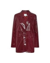 Maroon Leather Blazer Worn By Camille – Emily In Paris Signature Look