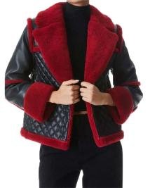 Buy Women Aviator Pilot Style Shearling Leather Jacket – Classic B3 Bomber Look
