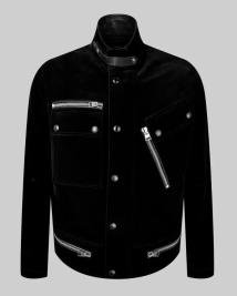 Martin Lawrence Black Suede Leather Biker Jacket  Perfect Casual Rider Outfit