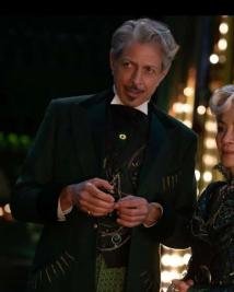 Jeff Goldblum Wicked Green Wool Coat  Red Carpet Inspired Look