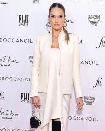 Alessandra Ambrosio 6th Annual Fashion Awards White Coat  Glamorous Red Carpet Look