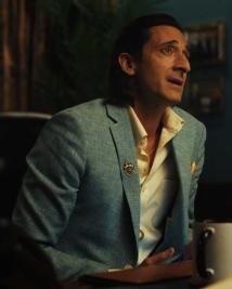 Poker Face Adrien Brody Blue Blazer  Elegant Men’s Formal Outfit