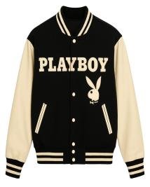 Premium Blue Two-Tone Varsity Jacket  Timeless Street Look