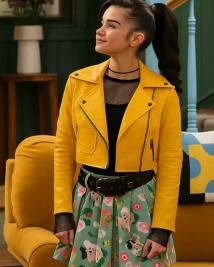 Wizards Beyond Waverly Place Billie Yellow Jacket  Trendy Celebrity Look